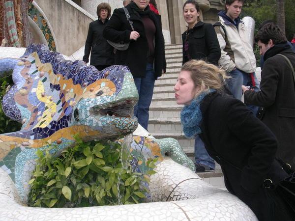 Me Kissing one of Gaudi' Reptiles