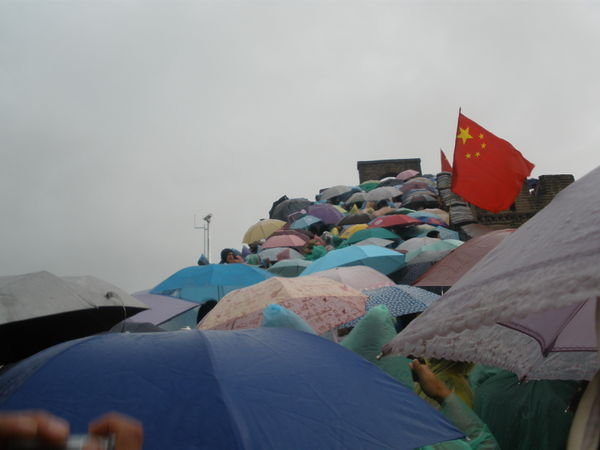 Umbrellas at the Great Wall