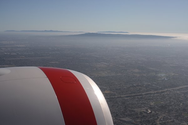 Flying over Los Angeles