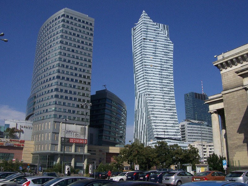Modern Warsaw buildings