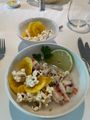 Ceviche with Popcorn and Plantain