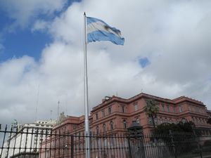Casa Rosada and Argentine Flag