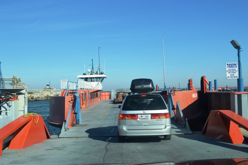 Driving onto the Ferry