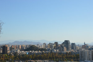 Santiago and Andes Mountains