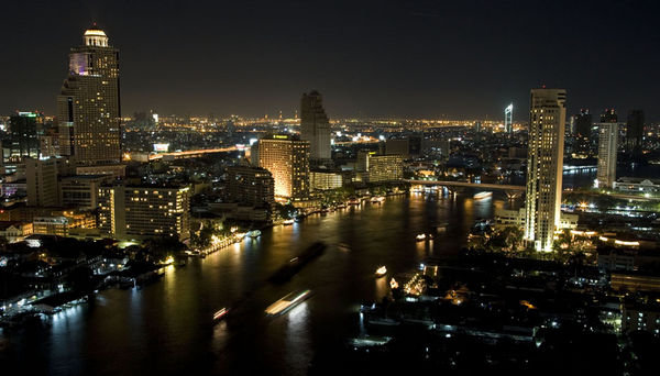 River view of Bangkok at Night