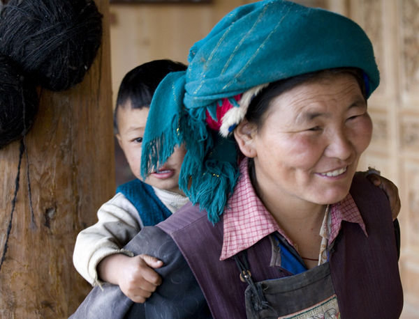Tibetan Woman and Child - Ringha Village