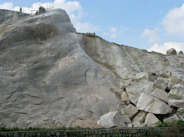 quarries dismantling a whole mountain