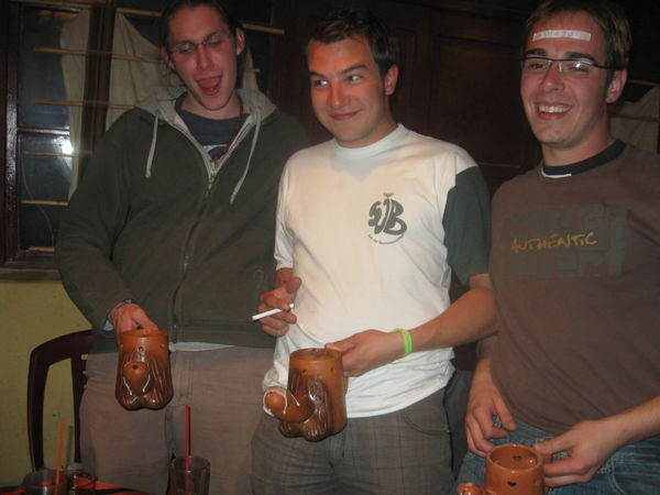 The 3 Maxs with their willy mugs!