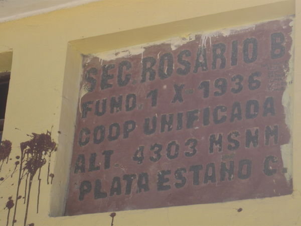 The Rosario mine we visited with lama blood splattered on the wall!