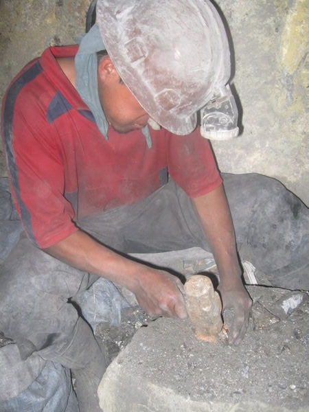 One of the miners on the 5th level below ground