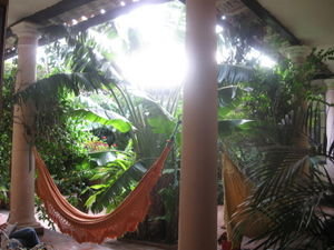 The comfy hammocks at the Residencial Boliviar hostel, Santa Cruz