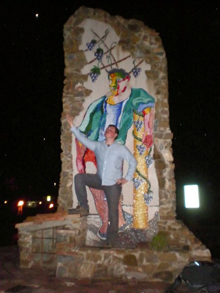 Me on a roundabout in Montalcino