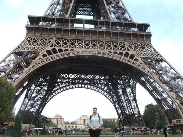 Amanda at the Eiffel Tower