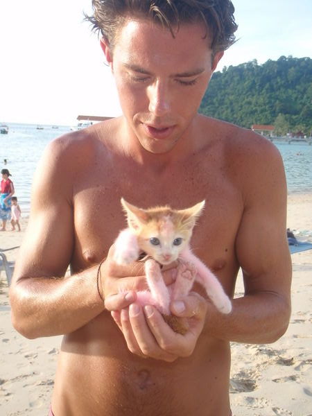 Joel and Pink Kitten