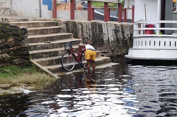 Bicycle Washing in the Rio Negro