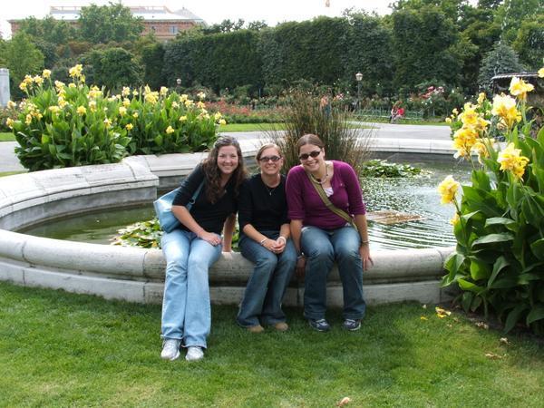 Me, Kristin and Kim in front of the Ornamental Pond