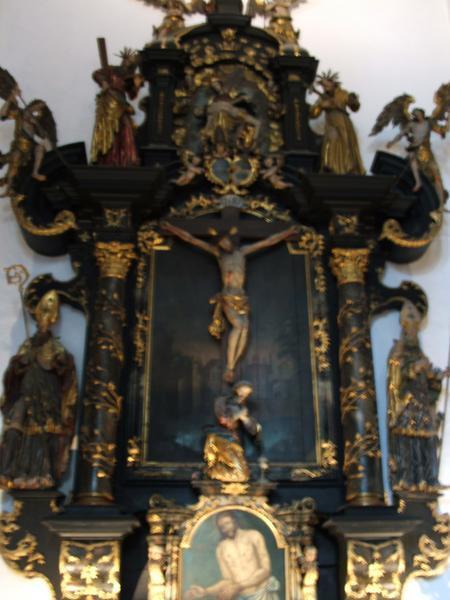 Crucifix inside of Pfarrkirche St. Michael