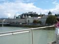 View from a bridge in Salzburg, I believe the bridge that they run over in the Sound of Music