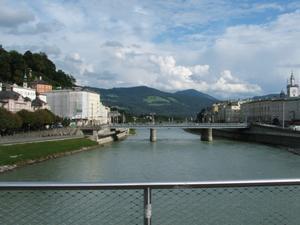 View from bridge in Salzburg