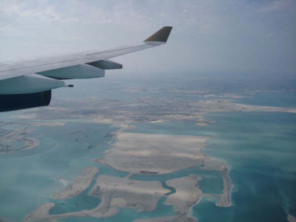 The view flying into Bahrain
