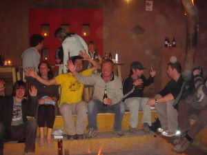 The group in a bar in San Pedro De Atacama
