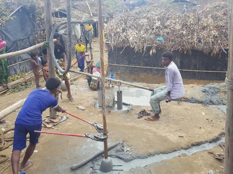 Manual drilling method used to drill over 1000 new handpump wells for water supply
