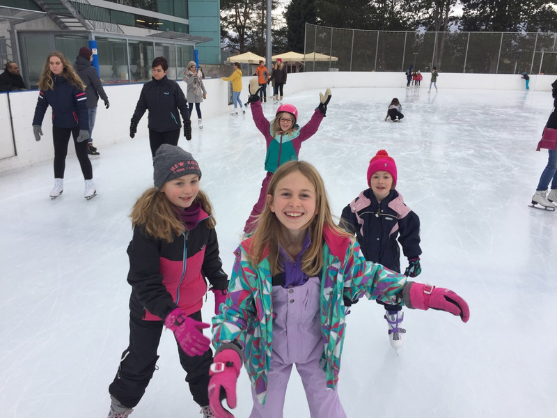 Ice skating with friends