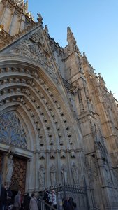 You can see the gothic influence, Barcelona Cathedral