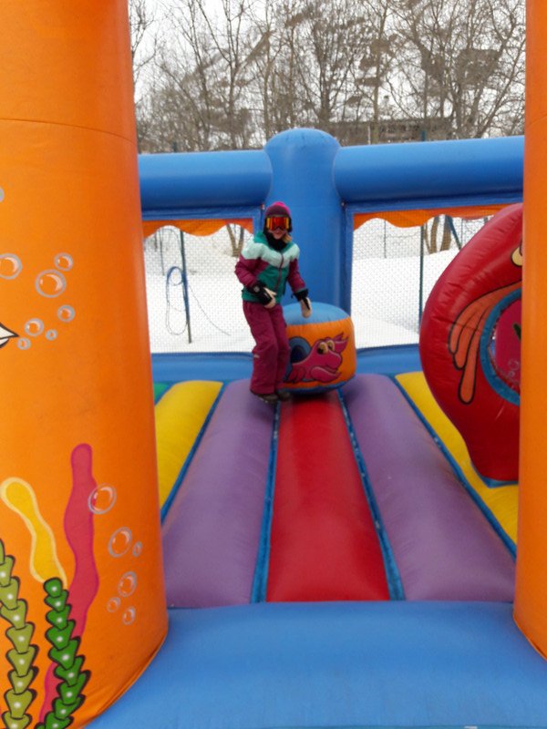 Bouncy castle in the free kids zone