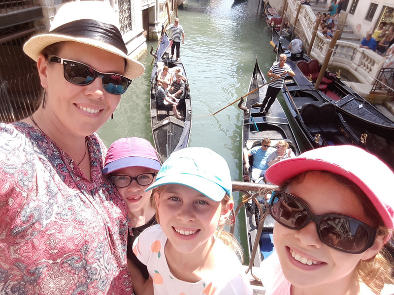With the gondolas in the background