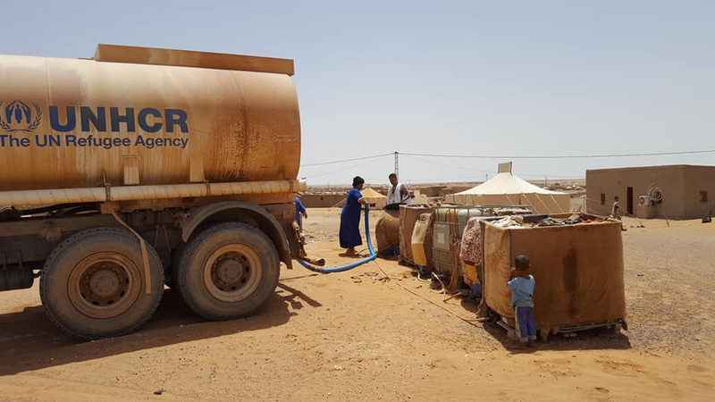 Delivering water to Sahrawi refugees in Algeria