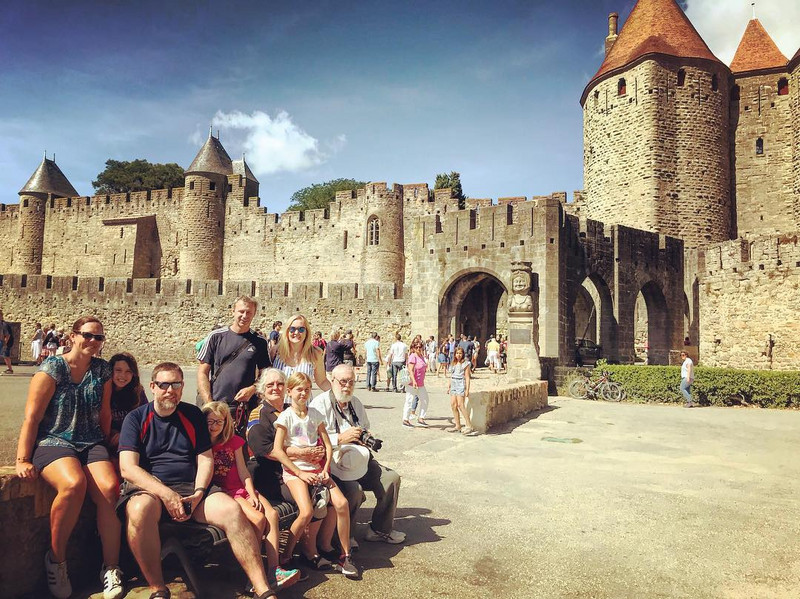 The extended family at Carcassonne