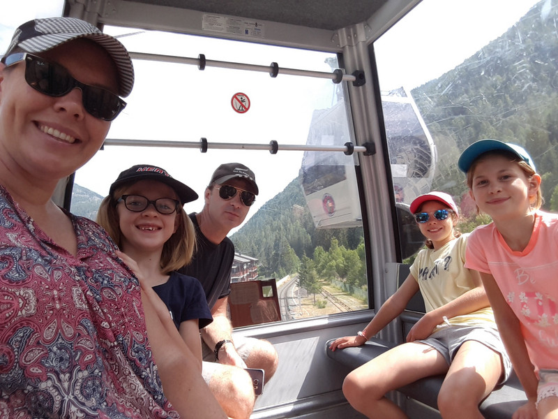 Gondola ride to a hike in Chamonix