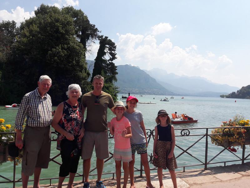 Lake Annecy with Murray's parents