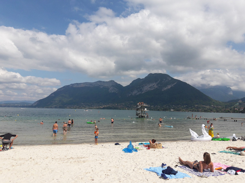 New beach at Annecy