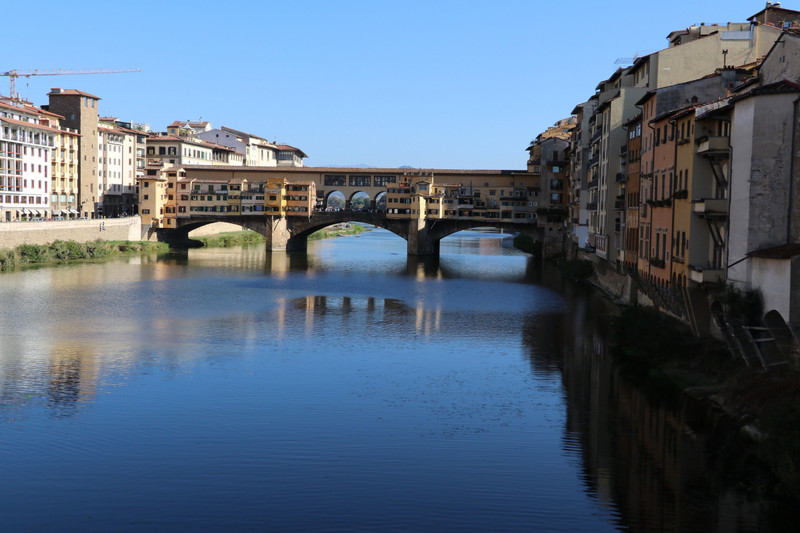 Beautiful bridge in Florence, with interesting buildings