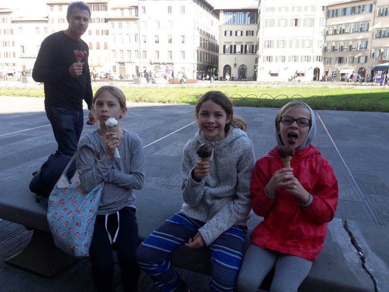 Travelling with kids, lots of gelato, Florence
