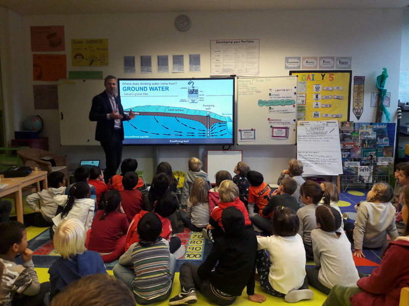 Murray came into my school to talk to the year 3 children about water and what he does