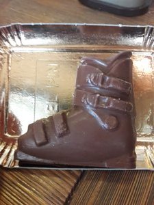 Chocolate ski boot, what's not to love?!