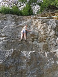 Rock climbing in France