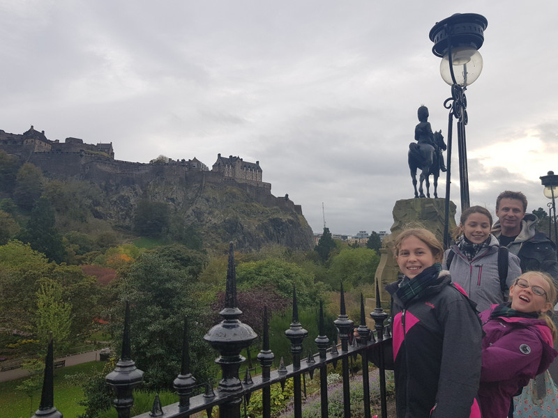 Looking over at Edinburgh castle