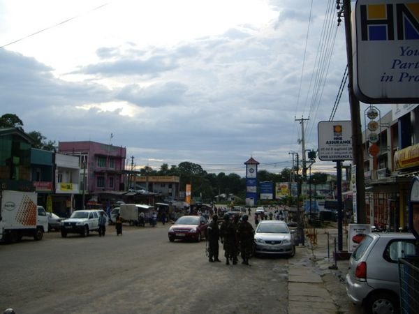 Troops on foot patrol in Ampara Town. 