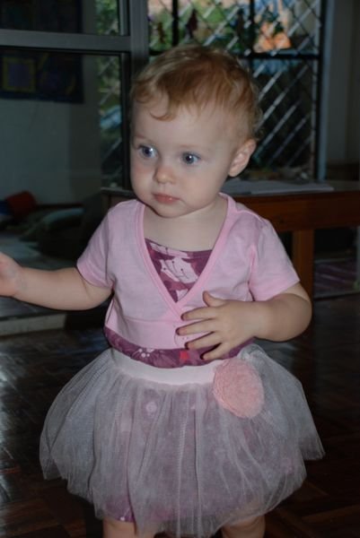 Charlotte in her party dress