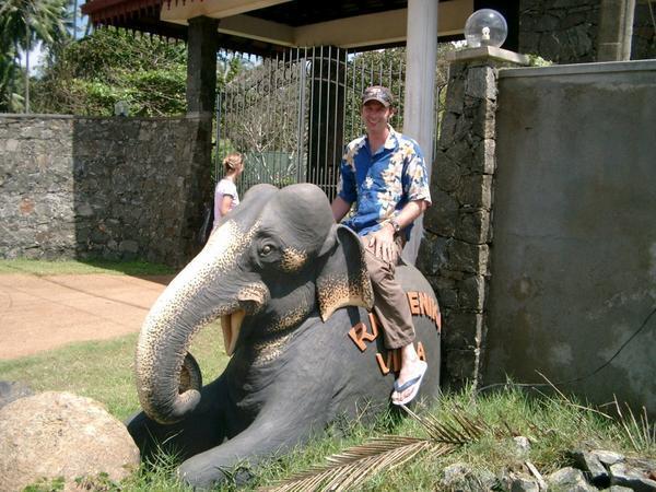 Murray having his Elephant ride.