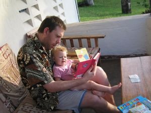 Uncle Dan reading to Charlotte