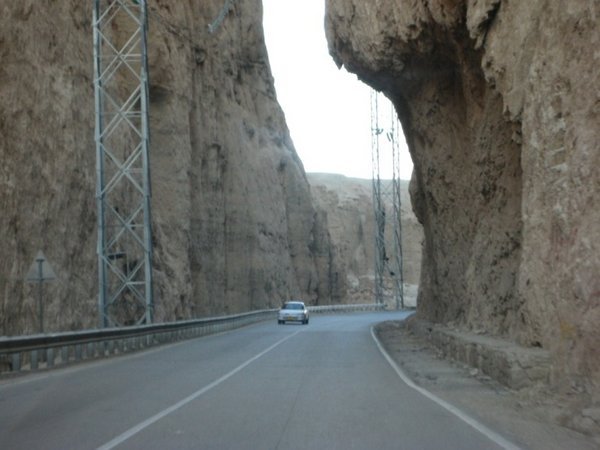 Narrow gorge at entrance to Mazar-i-Sharif