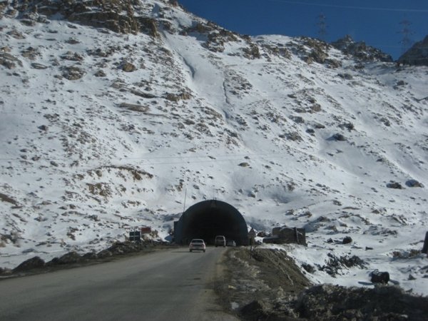 Tunnel through the mountain pass, on road to Mazar-i-Sharif