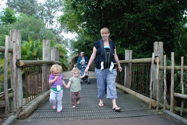 Charlotte at the Zoo with Amie, Becky and Baby Ollie