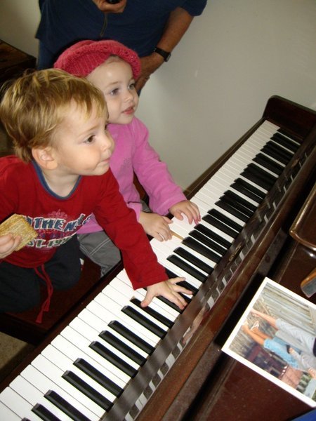 Playing piano with Marcus