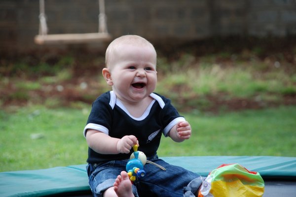 Hayley enjoying the trampoline